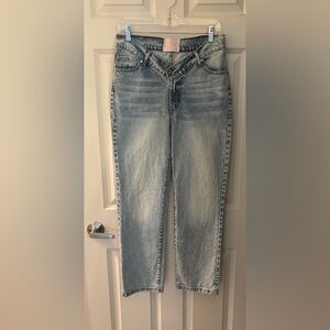 Revice Denim Y2K Extreme V Straight Leg Jeans, Light Wash, Size 27
